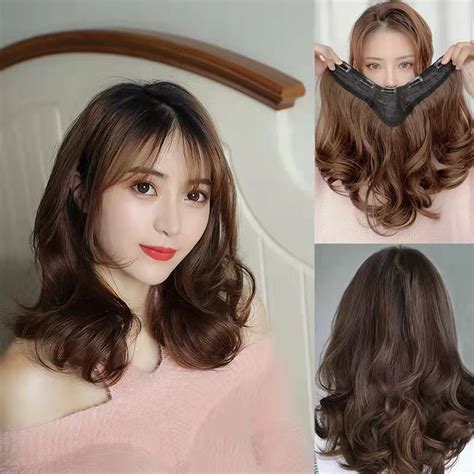 Wig Female Long Curly Hair Big Wave Cute One Piece Seamless U Shaped