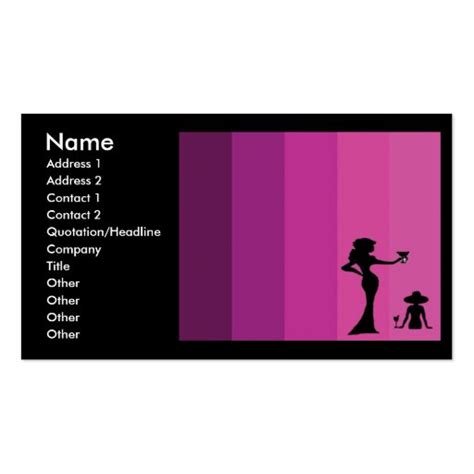 Silhouette Women Business Profile Business Card Zazzle