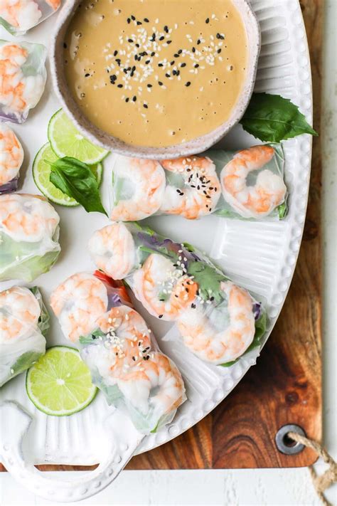 Vietnamese Spring Rolls Gỏi Cuốn With Dipping Sauce Sunkissed Kitchen