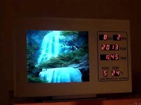 электронные часы с водопадом - YouTube