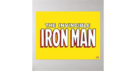 The Invincible Iron Man Logo Poster Zazzle