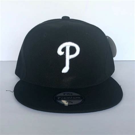 NEW Mens Philadelphia Phillies Baseball Cap Fitted Hat Multi Size Black ...