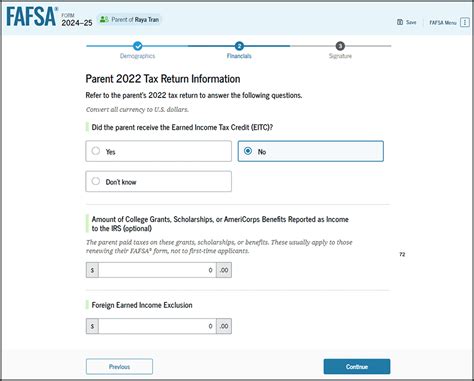 How To Answer FAFSA Parent Income Tax Information Questions Parent