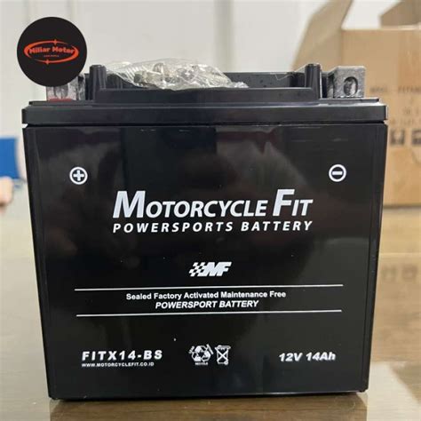 Promo Aki Motor Ytx14 Bs 12v 14ah Fitx14 Bs Harley Davidson Sportster