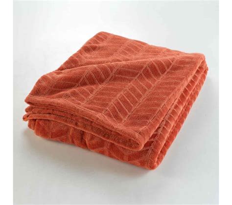 Plaid Flanelle Uni Arya 180x220cm Terracotta Plaid But