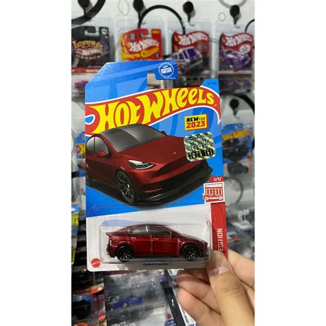 HOT WHEELS 風火輪特斯拉 Model Y 紅色版原廠密封 蝦皮購物