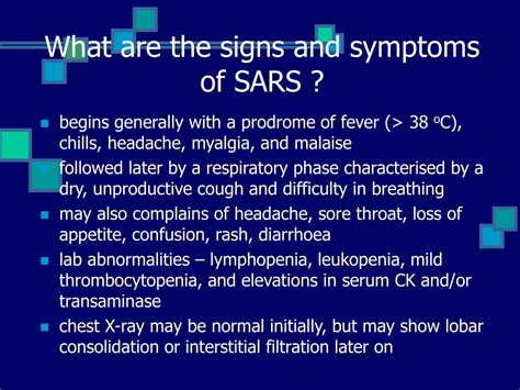 Ppt Severe Acute Respiratory Syndrome Sars Powerpoint Presentation