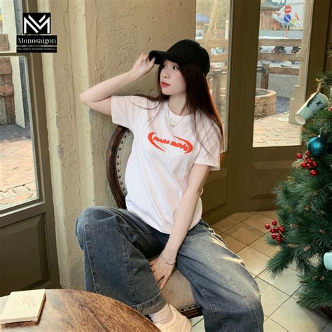 Áo baby tee in MOND MADE Áo thun form baby tee chất cotton khô 2 màu siêu hot SA65 Shopee