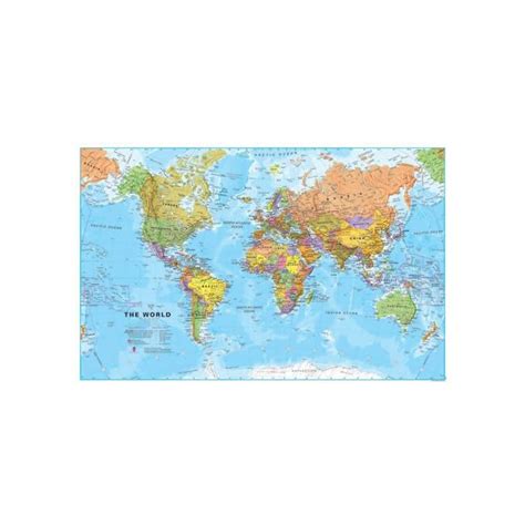 Buy Small World Wall Map Political Without Flags Laminated Online