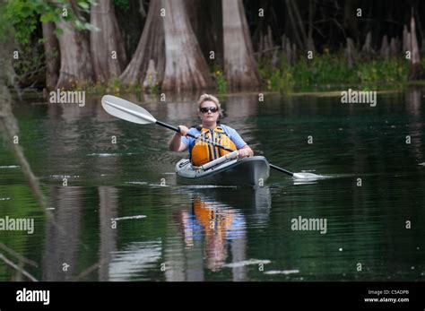 kayaking the spring run at Manatee Springs State Park in North Florida Stock Photo - Alamy