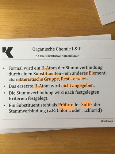 Nomenklatur Karteikarten Quizlet