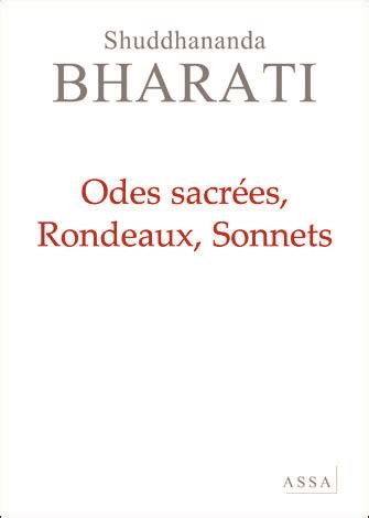 Odes Sacr Es Rondeaux Sonnets