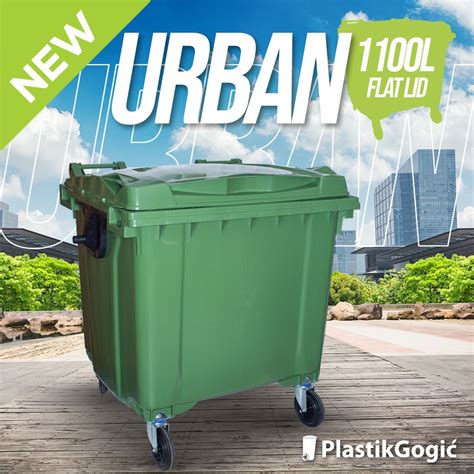 Kontejner 1100l sa ravnim poklopcem Urban serije Plastik Gogić