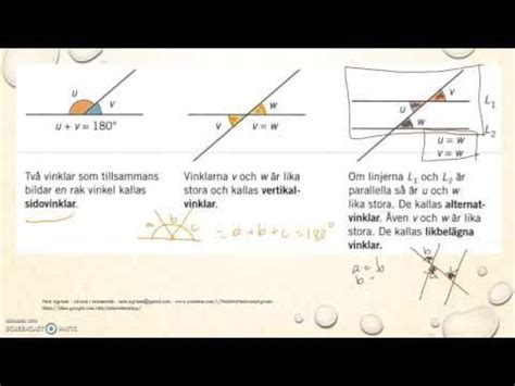 Genomg Ng Av Matematik Ma B Kapitel Vinklar Och Vinkelsumma