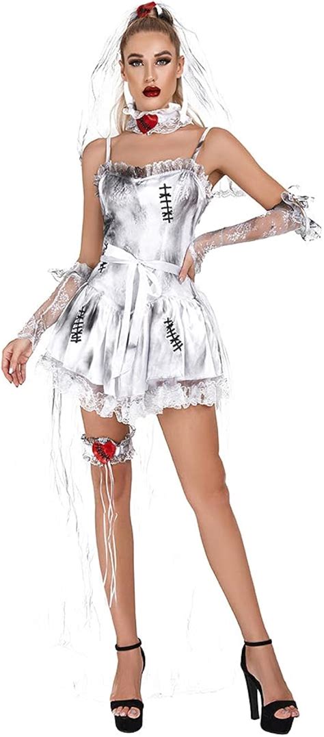 Halloween Kostüme Frauen Sexy Dunkle Böse Hexe Kostüm Geist Braut Rock