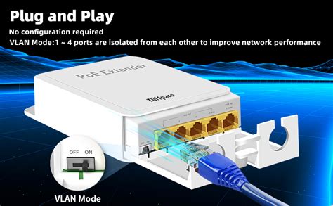 Tliffpaco Extensor PoE Gigabit Para Exteriores Repetidor PoE De 5