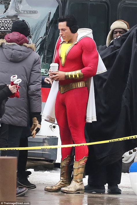 First Look At Zachary Levi In Costume As Shazam Daily Mail Online