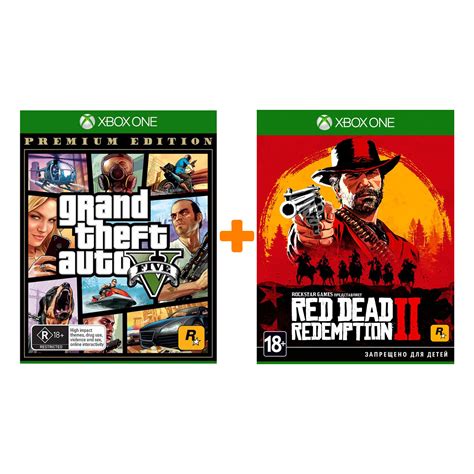 Набор «Rockstar Games» (GTA V. Premium Edition + RDR 2) для Xbox One ...