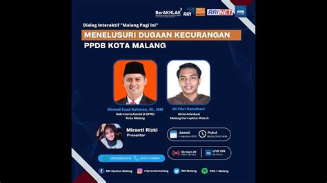 Dialog Malang Pagi Ini Fasilitas Negara Dilarang Untuk Kampanye