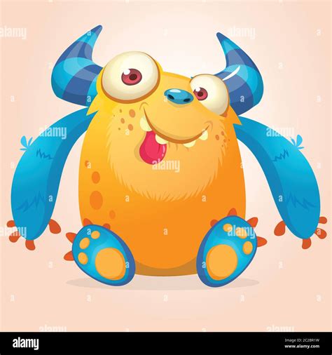 Lindo Monstruo De Dibujos Animados Vector Troll O Personaje Gremlin