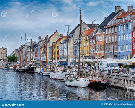 nyhavn canal  copenhagen editorial image image  perspective