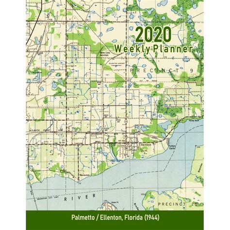 2020 Weekly Planner Palmettoellenton Florida 1944 Vintage Topo