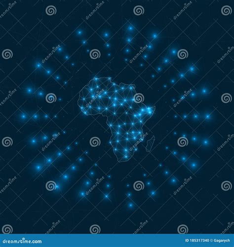 Africa Digital Map Stock Vector Illustration Of Business 185317340