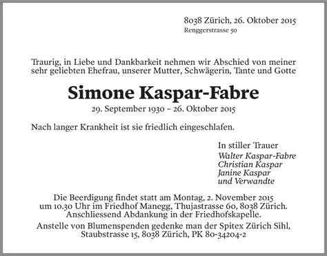 Simone Kaspar Fabre Hommages