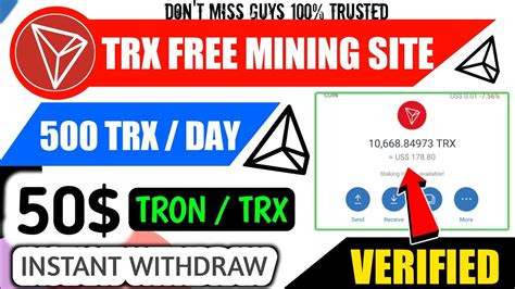 Earn Trx Without Investment 😱 Trx Mining Site 🤑 How To Earn Trx For