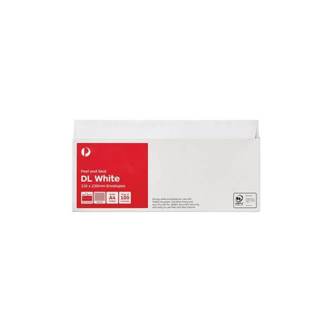 Australia Post DL White Peel and Seal Envelopes – Tray of 100 - All