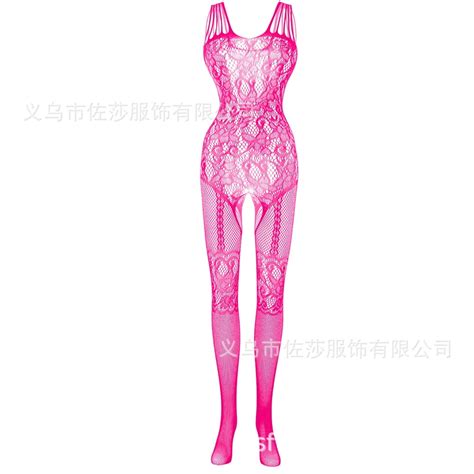 Generic Sexy Lingerie Sexy Suspenders Black Real Person Hollowed Out And Crotchless Mesh