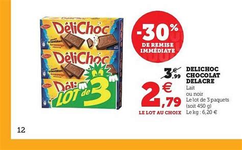 Promo Délichoc Chocolat Delacre chez Hyper U iCatalogue fr