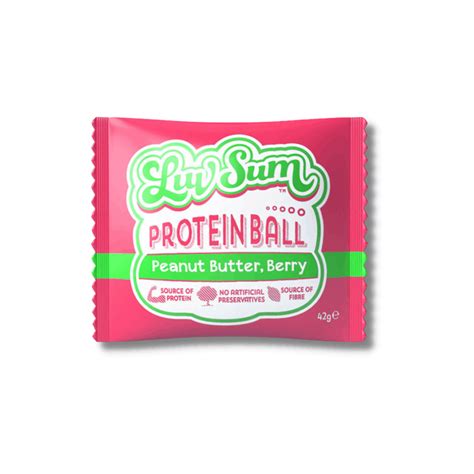 LuvSum Protein Balls 40g Peanut Butter Berry Ifresh Corporate Pantry