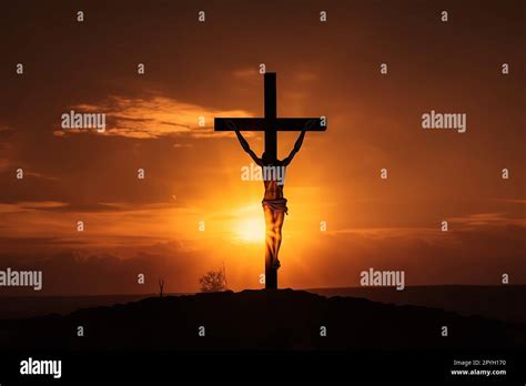 Cross Cemetery Religious Religion Crucifix Inspirational Hi Res Stock