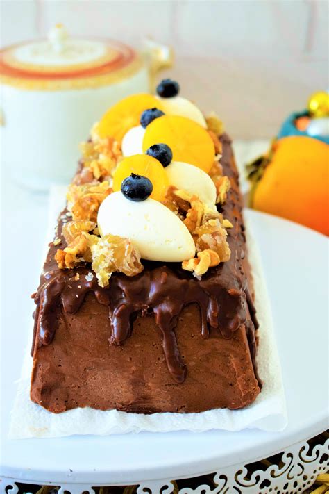 Exquise Bûche Choco Marrons en 10 minutes Sans Cuisson Sans Gluten