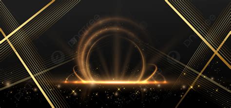 Abstract Elegant Golden Circle With Lighting Effect Diagonal Scene