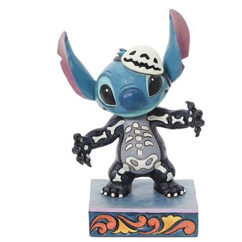 Disney Traditions Lilo And Stitch Stitch Skeleton By Jim Shore Statue