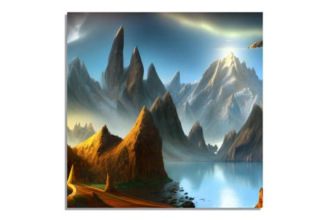 Mountain Landscape Illustration Graphic by Craftable · Creative Fabrica