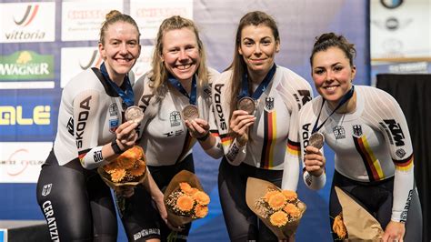 Bahnrad Em Frauen Vierer Um Brau E Klein Kr Ger Und S Emilch