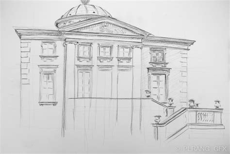 Neoclassical Architecture In Watercolor Design And Code