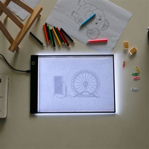 Dimming Adjustable Light Up Tracing Pad Led Drawing Board A Led