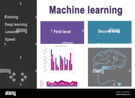 Interface of machine learning software. Modern technology Stock Photo ...