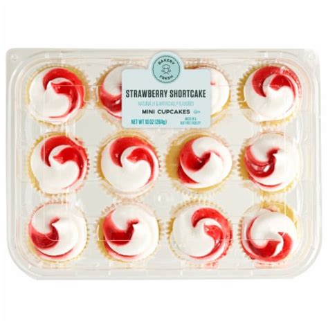 Bakery Fresh Strawberry Mini Cupcakes, 12 pk / 10 oz - Kroger