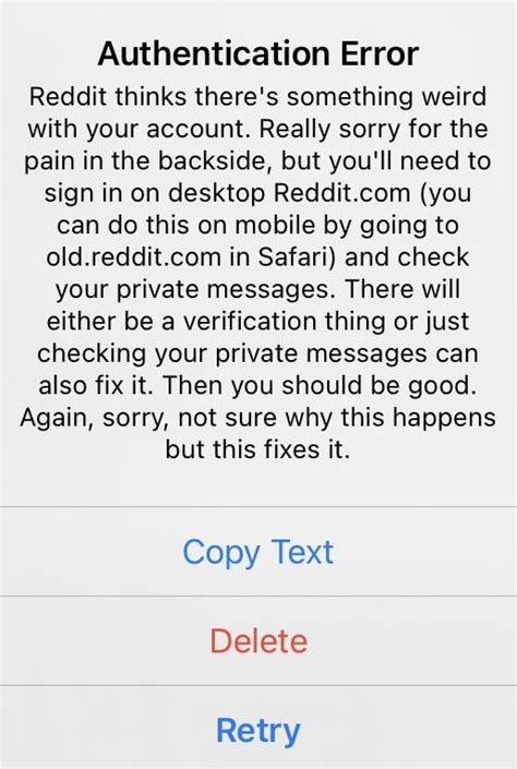 Cannot Get Rid Of Authentication Error Logging In To Desktop Reddit