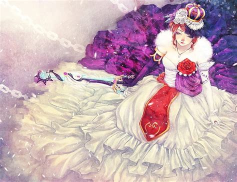 Beauty Queen Red Pretty Dress Queen Bonito Woman Sweet Anime