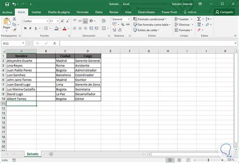 Cómo Dividir Nombres Y Ordenar Celdas Por Color Excel 2016 Solvetic