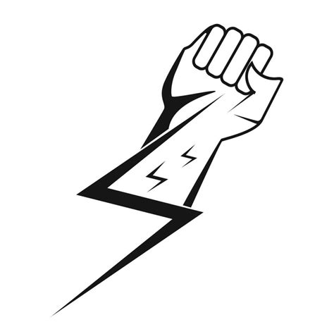 Raised Fist Symbol Of Victory Strength Power And Solidarity Flat