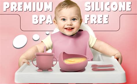 Amazon Silicone Baby Feeding Set Pcs Baby Lid Weaning Supplies