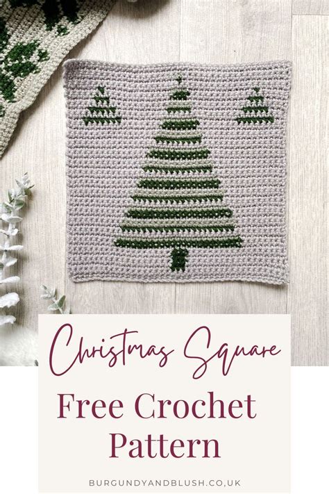 Tapestry Crochet Christmas Blanket Burgundy And Blush Christmas Crochet Christmas Crochet