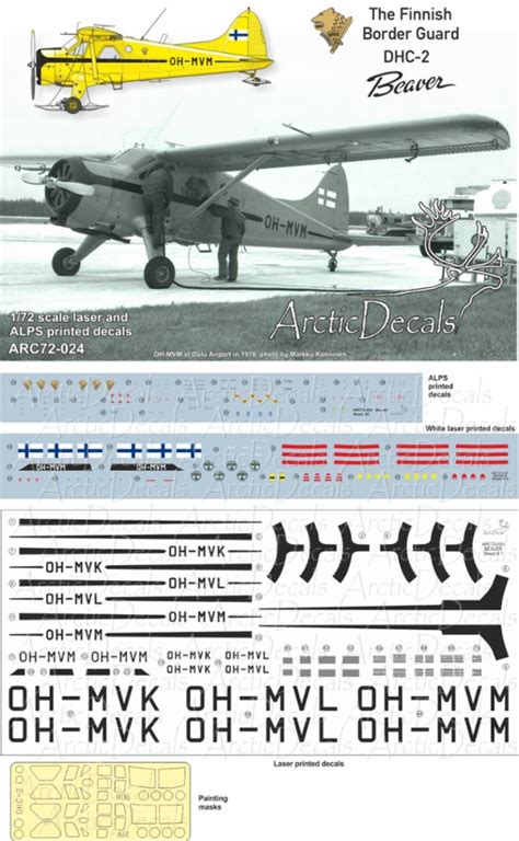 Arctic Decals Arc De Havilland Dhc Beaver Rayavartiosto